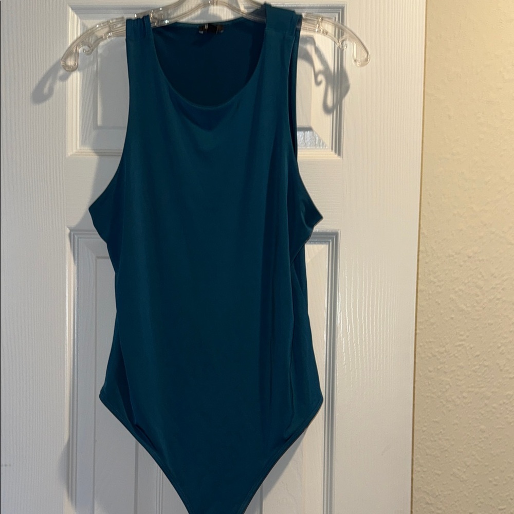 Express Teal Sleeveless Bodysuit